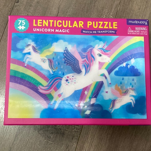 Kids Lenticular Unicorn Puzzle 75 Pieces - Picture 1 of 2